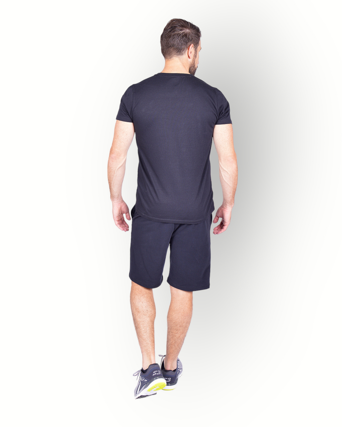 Men fleece short black