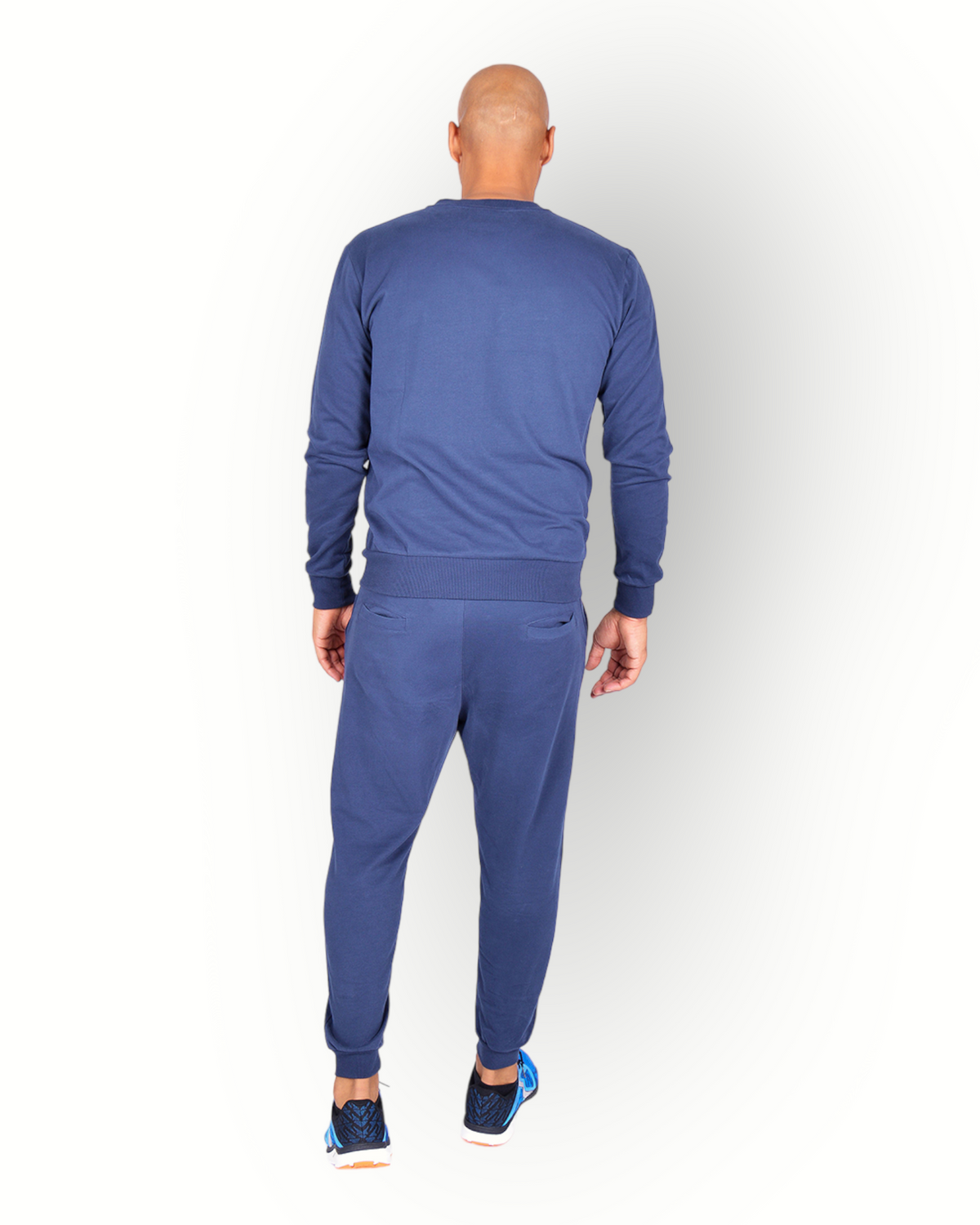 Men long sleeve crew neck top navy