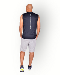 Men mesh sleeveless Performance Top black