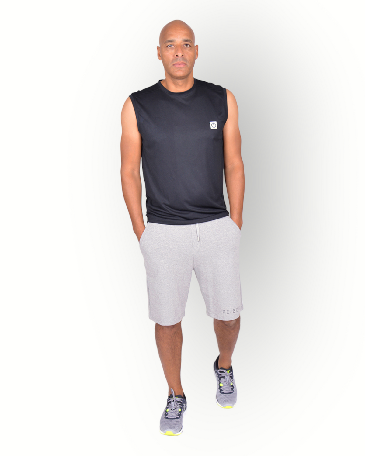 Men mesh sleeveless Performance Top black