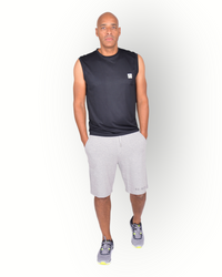 Men mesh sleeveless Performance Top black