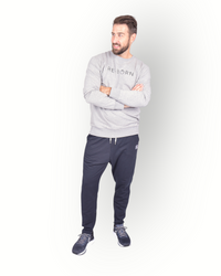 Men poly side panel pant black/white