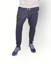Men poly side panel pant black/white