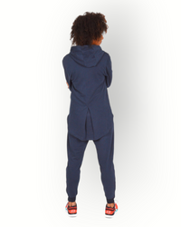 Women long sleeve full zip hoody navy