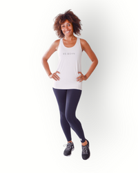 Dames sport racer tanktop wit