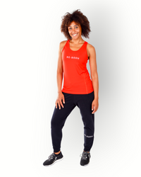 Dames sport racer tanktop rood