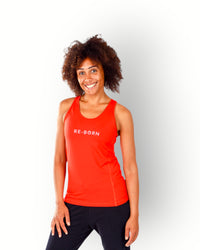 Dames sport racer tanktop rood
