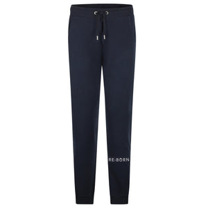 Women fleece pant with zipper navy
