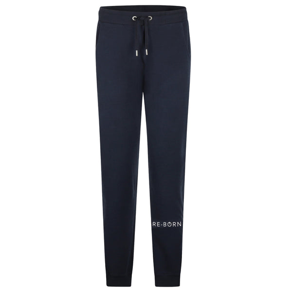 Women fleece pant with zipper navy