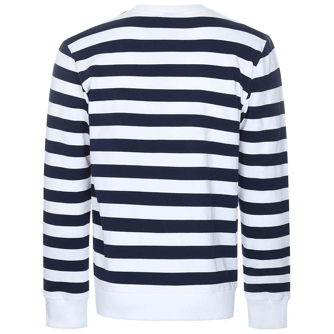 Re-Born-Sport-trui-ronde-hals-streep-donkerblauw/wit-M-1914-1-achterkant