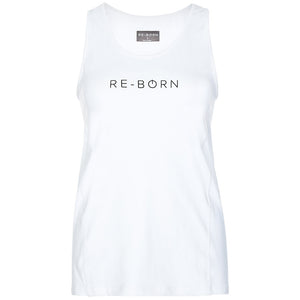 Re-Born Sports Dames sport tanktop hemdje wit voorkant O-1911-1