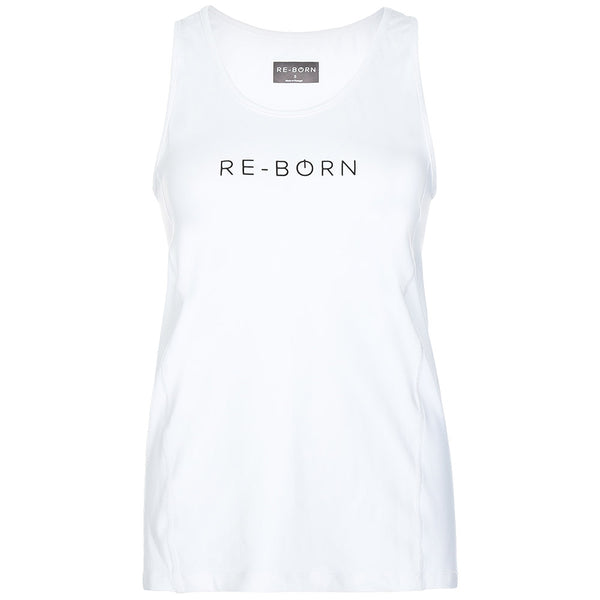 Re-Born Sports Dames sport tanktop hemdje wit voorkant O-1911-1