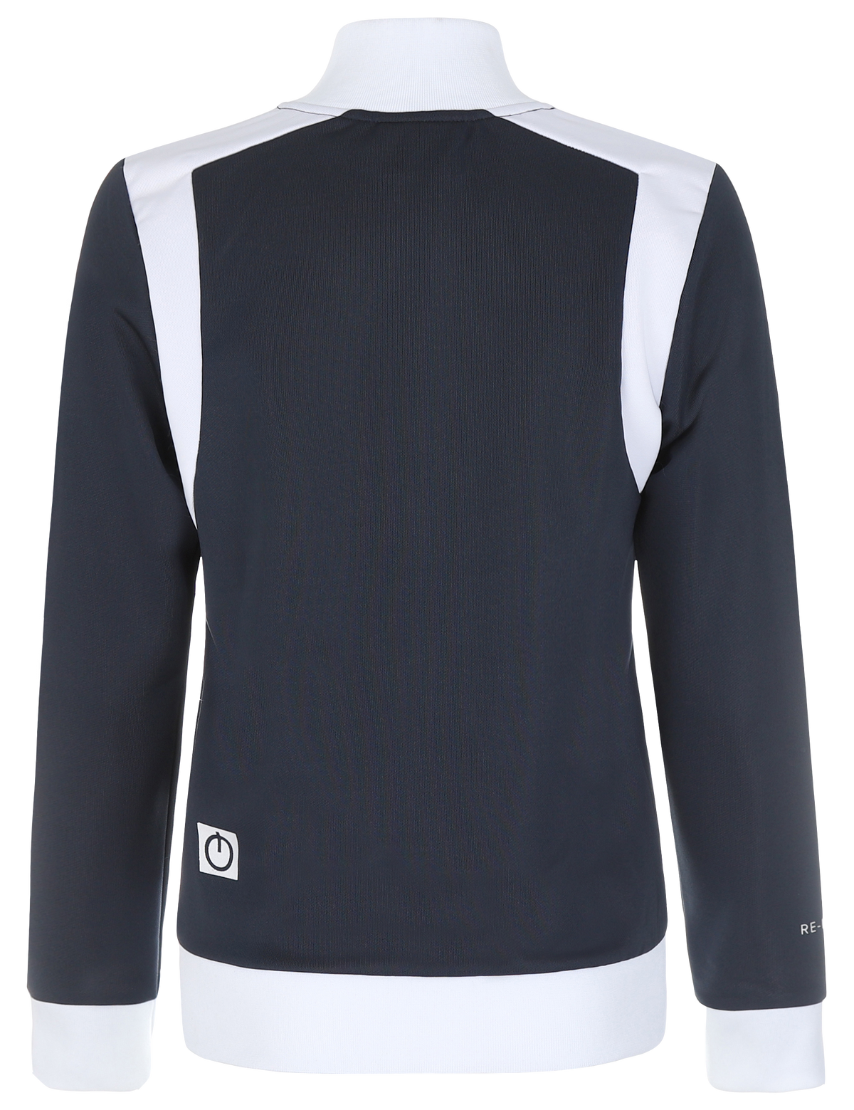 Re-Born Sports Dames trainingsjack donkerblauw/wit achterkant O-2017-1