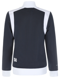 Re-Born Sports Dames trainingsjack donkerblauw/wit achterkant O-2017-1