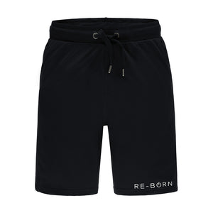 Re-Born-sports-Heren-jogging-korte-broek-zwart-voorkant-M-1831-2