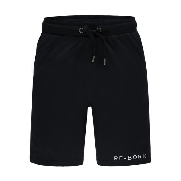 Re-Born-sports-Heren-jogging-korte-broek-zwart-voorkant-M-1831-2
