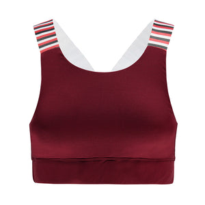 Re-Born Sports Dames sport beha burgundy rood voorkant O-1819-1