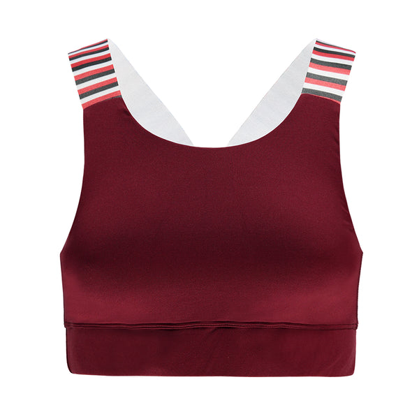 Re-Born Sports Dames sport beha burgundy rood voorkant O-1819-1