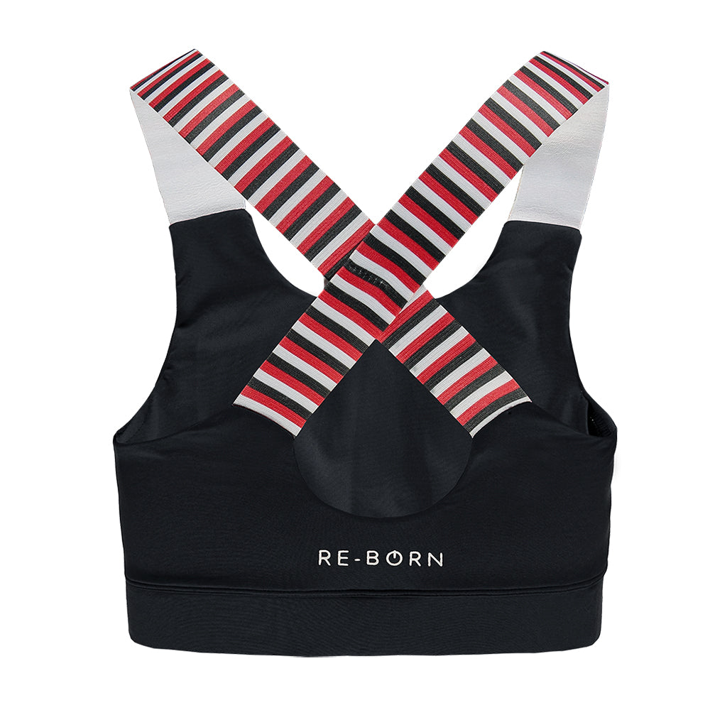 Re-Born Sports Dames sport beha zwart achterkant O-1819-1