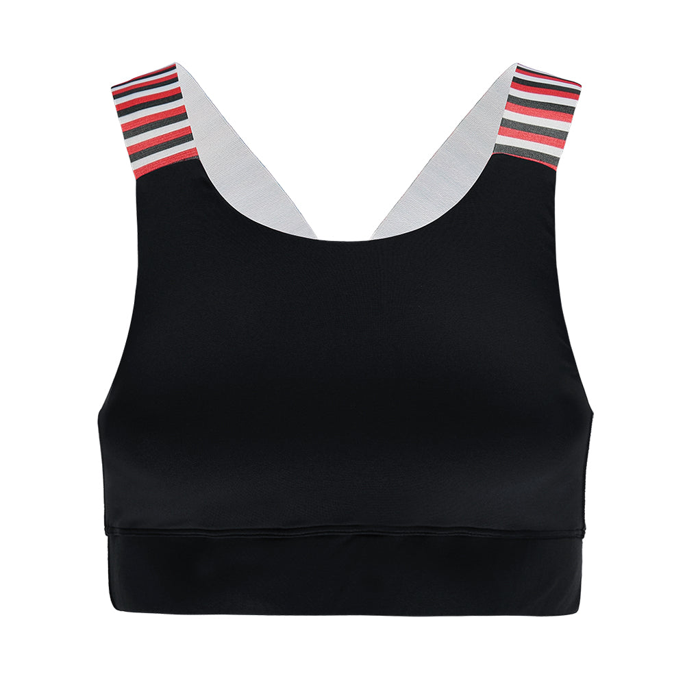 Re-Born Sports Dames sport beha zwart voorkant O-1819-1