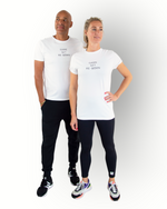 Unisex slogan "game" t-shirt korte mouw wit