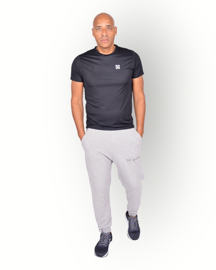 Men mesh short sleeve Performance Tee black