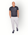 Heren mesh korte mouw sport t-shirt zwart