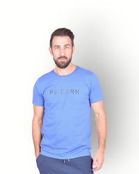 Heren logo korte mouw t-shirt petrol blauw