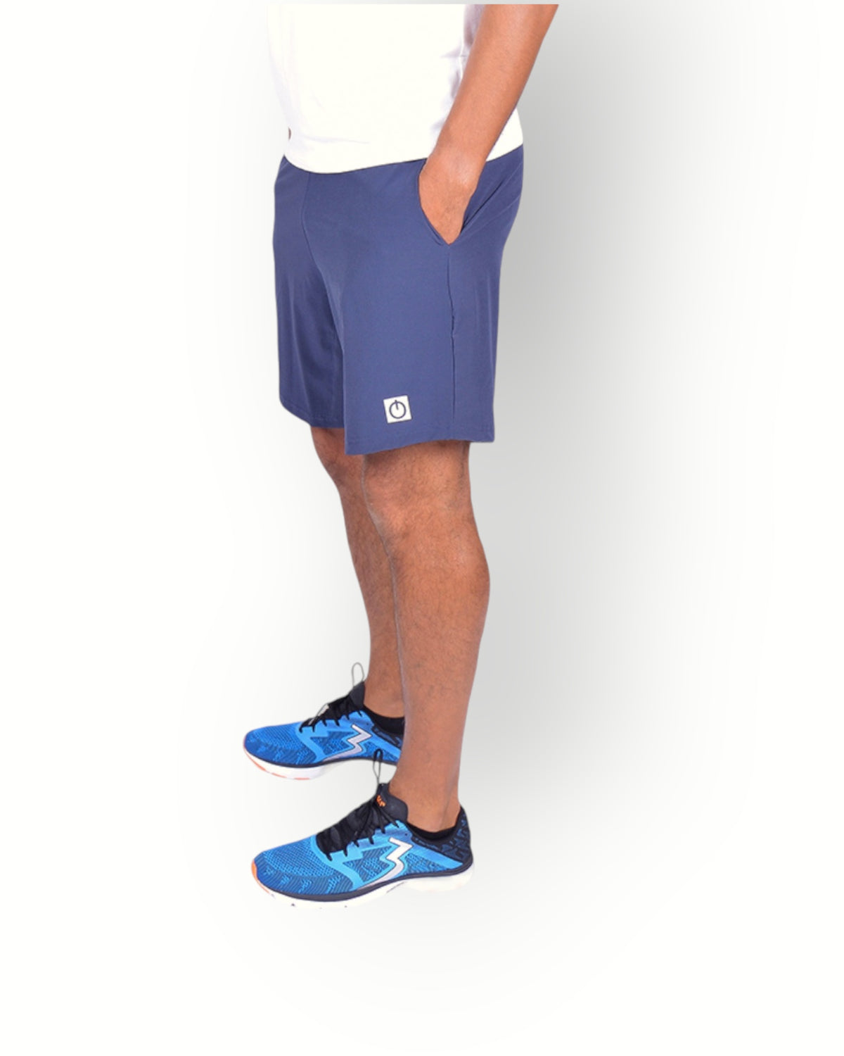 Men woven stretch sport short navy