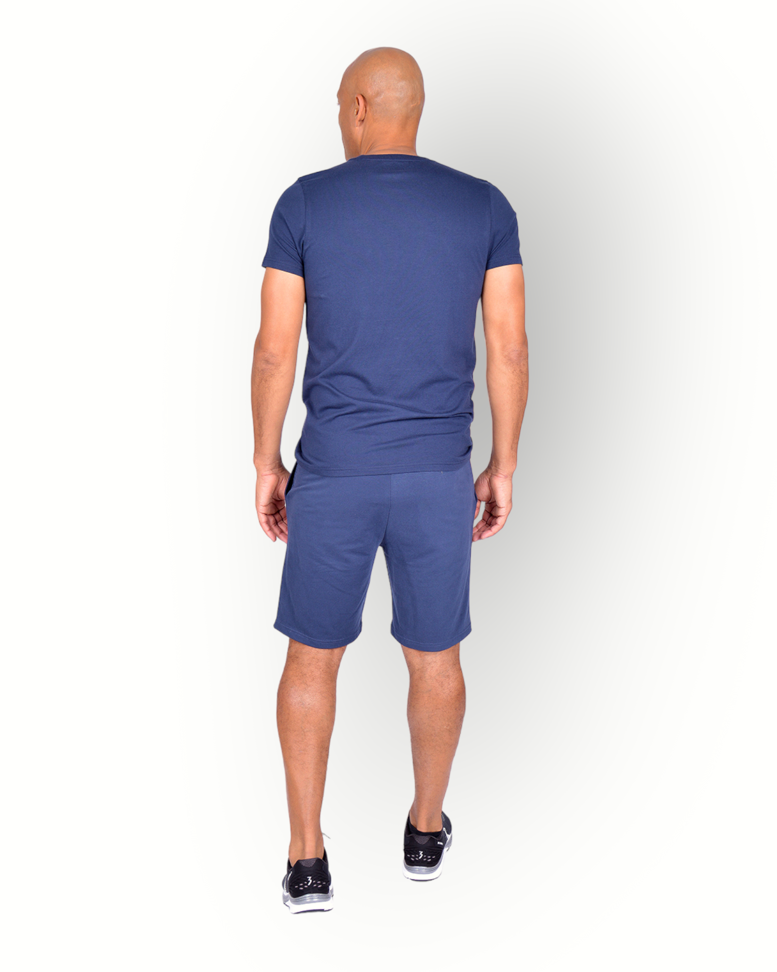 Navy fleece shorts 2024 mens