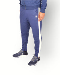 Men poly side panel pant navy/white