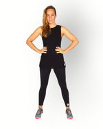 Dames sport tight lang zwart