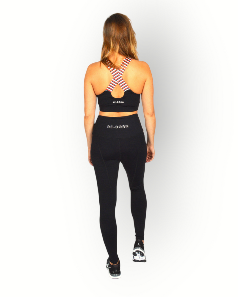 Dames sport tight lang zwart