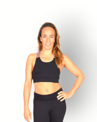 Women x-over sport bra black