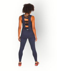 Dames sport tight lang donkerblauw