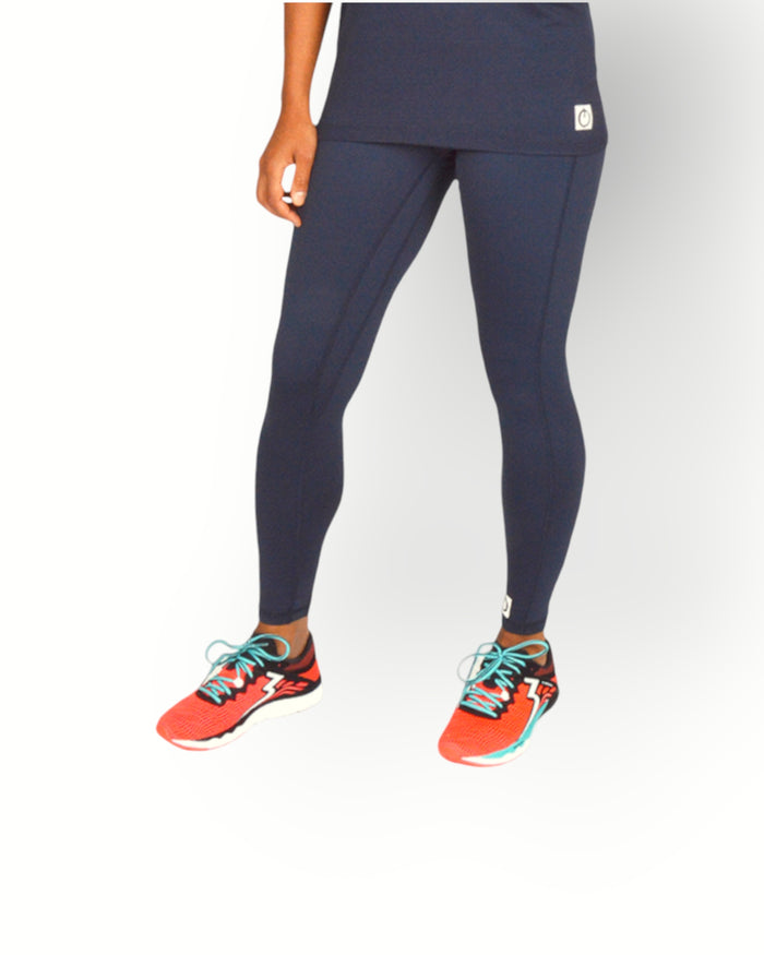 Dames sport tight lang donkerblauw