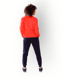 Women long sleeve crew top red