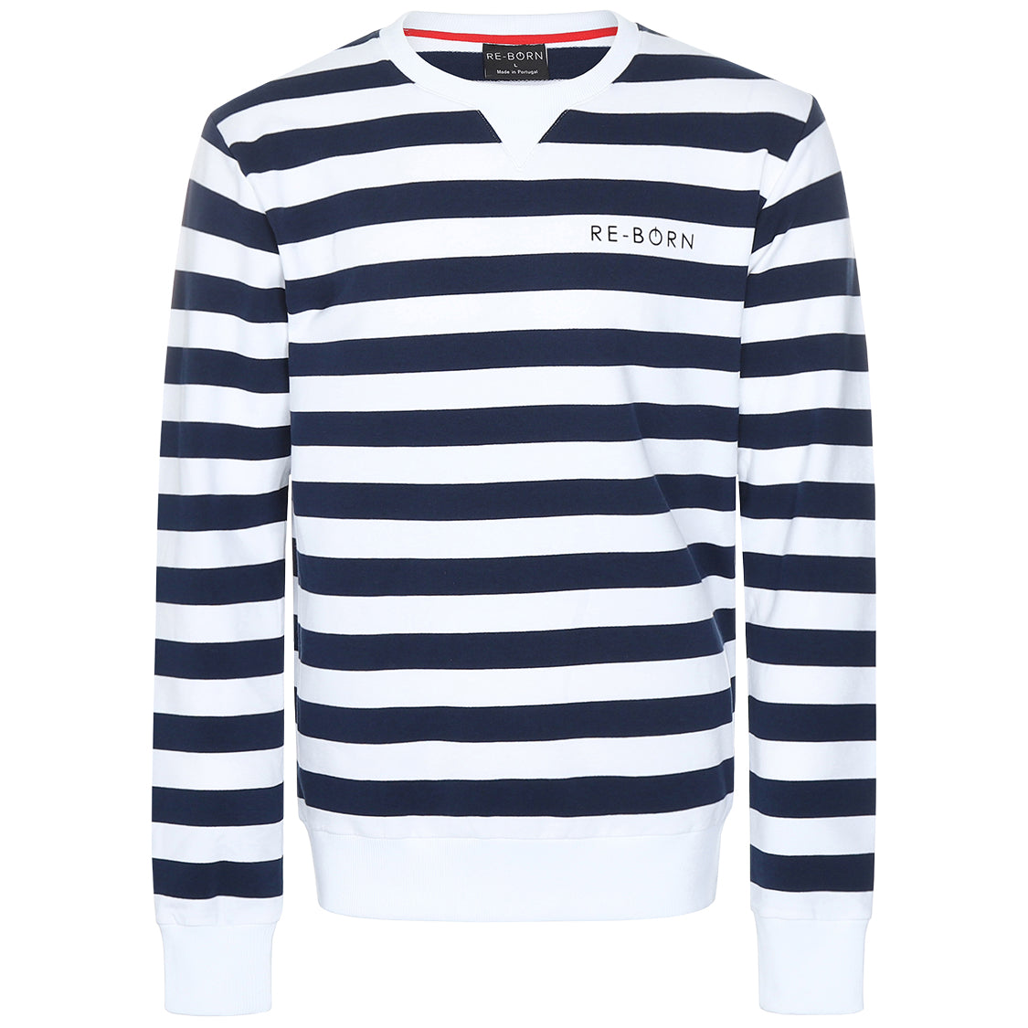 Striped Long Sleeve Shirt Black and White Adult (Small) 
