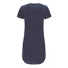 Re-Born Sports Dames lang t-shirt korte mouw donkerblauw achterkant O-1812-3