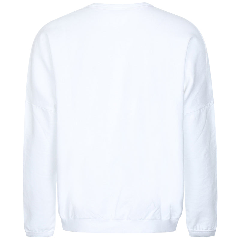 Re-Born Sports Dames ronde hals logo trui wit achterkant O-1814-1