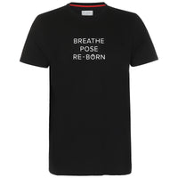 Re-Born-sports-unisex-t-shirt-zwart-korte-mouw-slogan-breathe-voorkant-U-1912-4