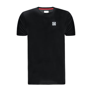 Re-Born-Sport-heren-korte-mouw-t-shirt-top-zwart-voorkant-M-1812-1
