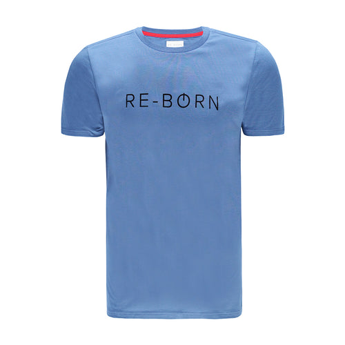 Re-Born-Sports-heren-logo-t-shirt-petrol-blauw-M-1812-2-voorkant