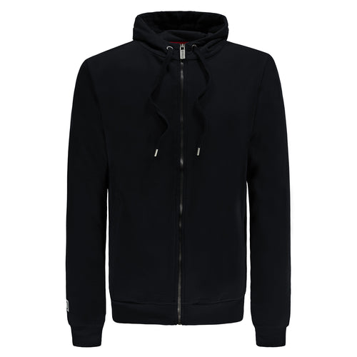 Men long sleeve full zip hooded top black – RE-BORN SPORTS
