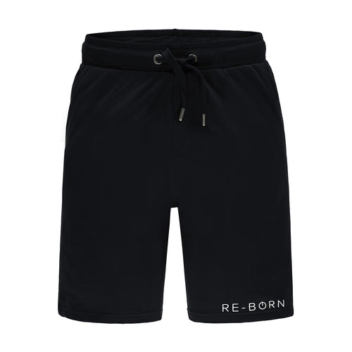 Re-Born-sports-Heren-jogging-korte-broek-zwart-voorkant-M-1831-2