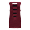 Re-Born Sports Dames mouwloze top elastiek op rug burgundy rood achterkant O-1811-1