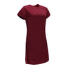 Re-Born Sports Dames lang t-shirt korte mouw burgundy rood zijkant O-1812-3