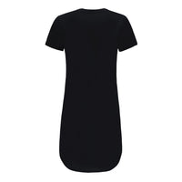 Re-Born Sports Dames lang t-shirt korte mouw zwart achterkant O-1812-3