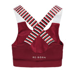 Re-Born Sports Dames sport beha burgundy rood achterkant O-1819-1