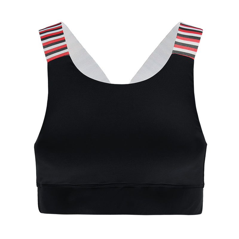 Re-Born Sports Dames sport beha zwart voorkant O-1819-1